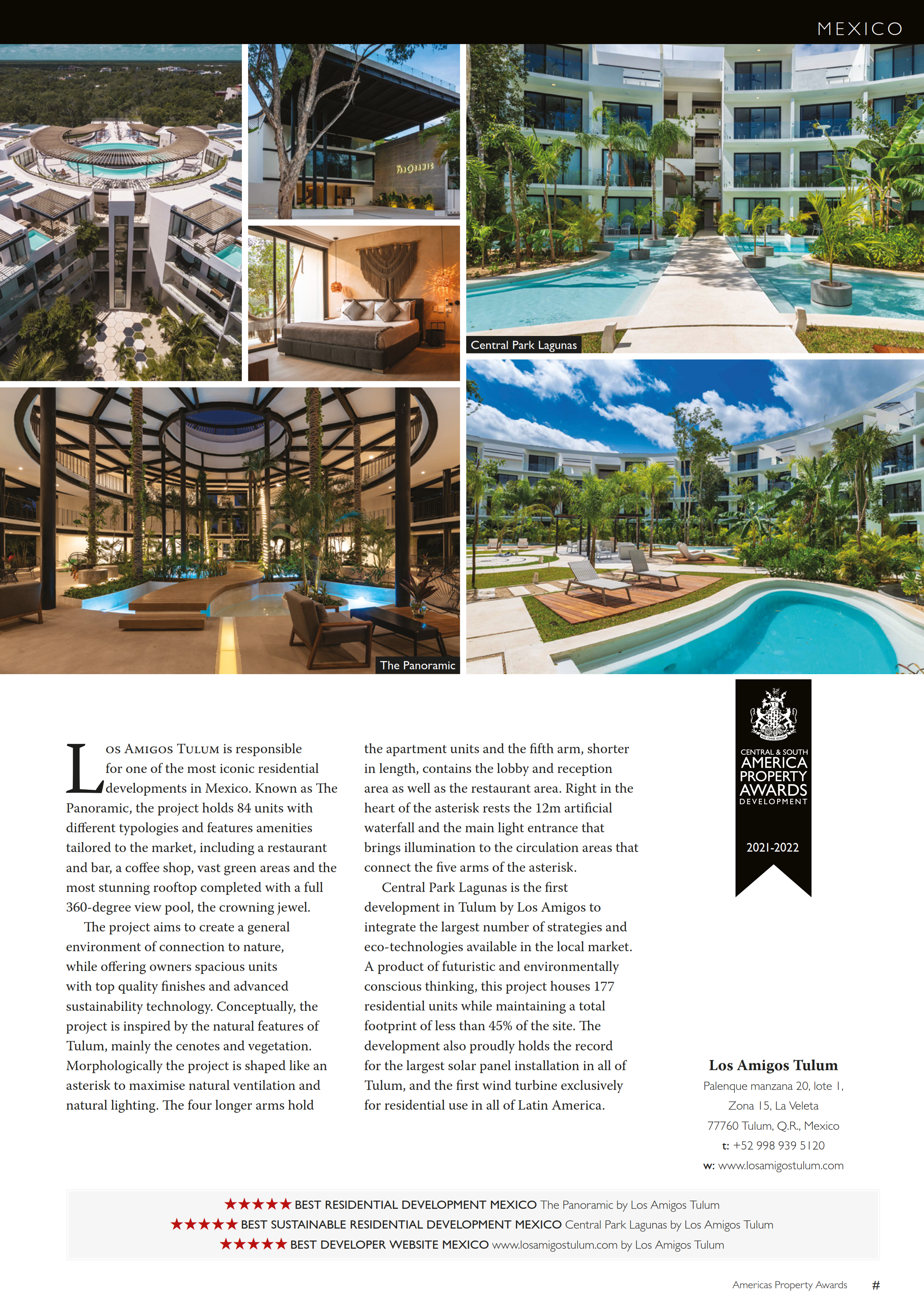 Los Amigos Tulum Awards